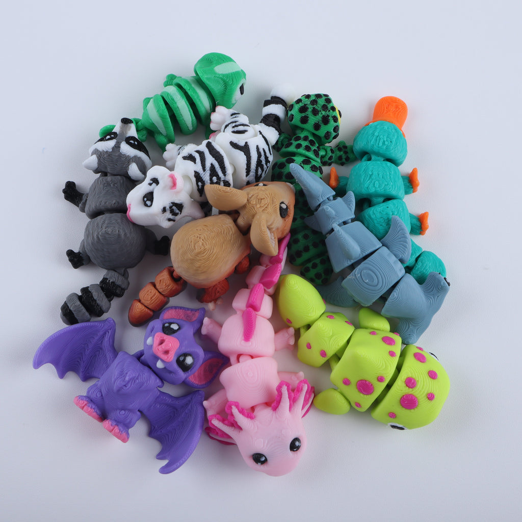 A Small Fidget 3D Printed Mini Fidget Creature Packs – FuddRuckus